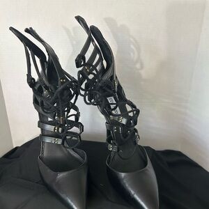 Elegant Black Strappy Booties